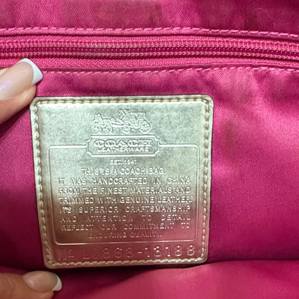 Coach Y2K Gold and Tan Graphic Tote Bag - Picture 12 of 16